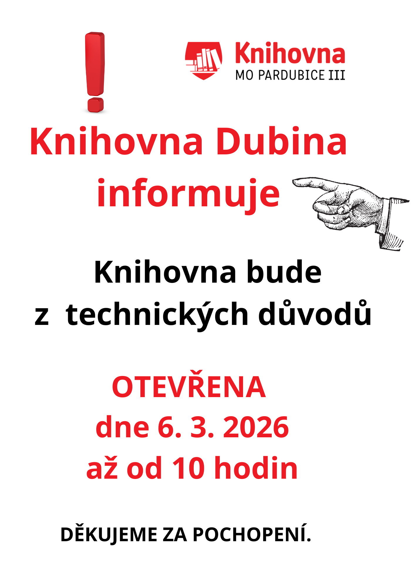 zavření únor 2026