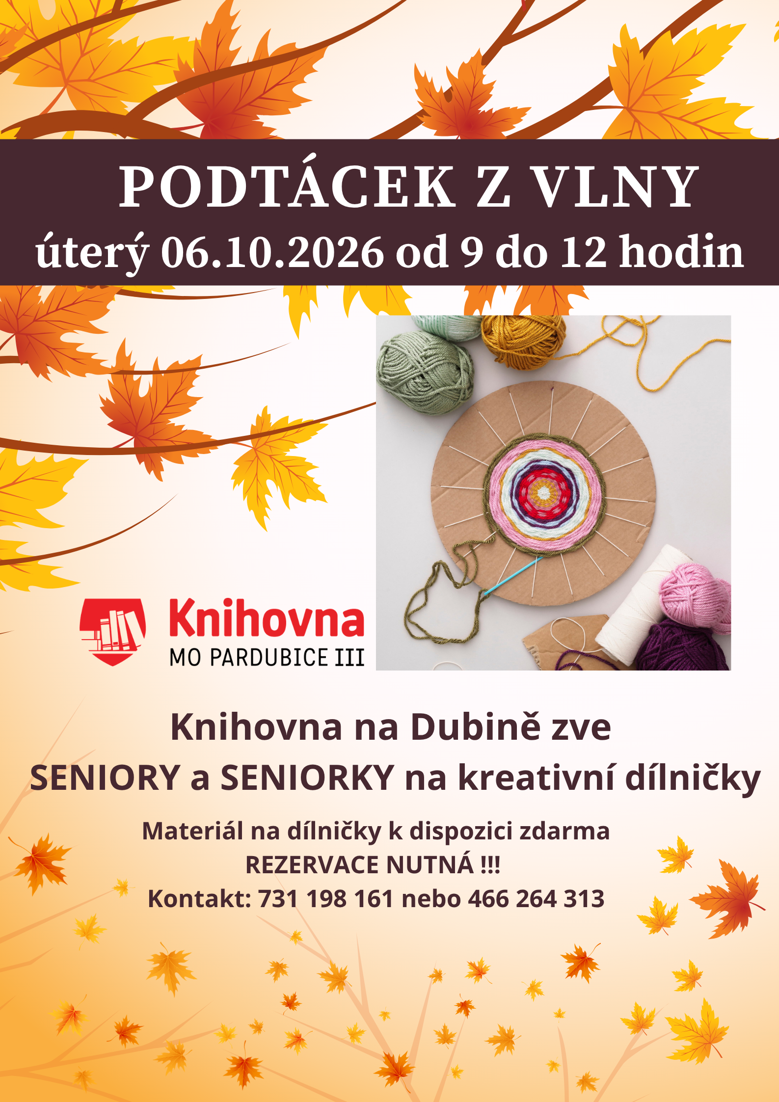 podzimní dílničky senioři