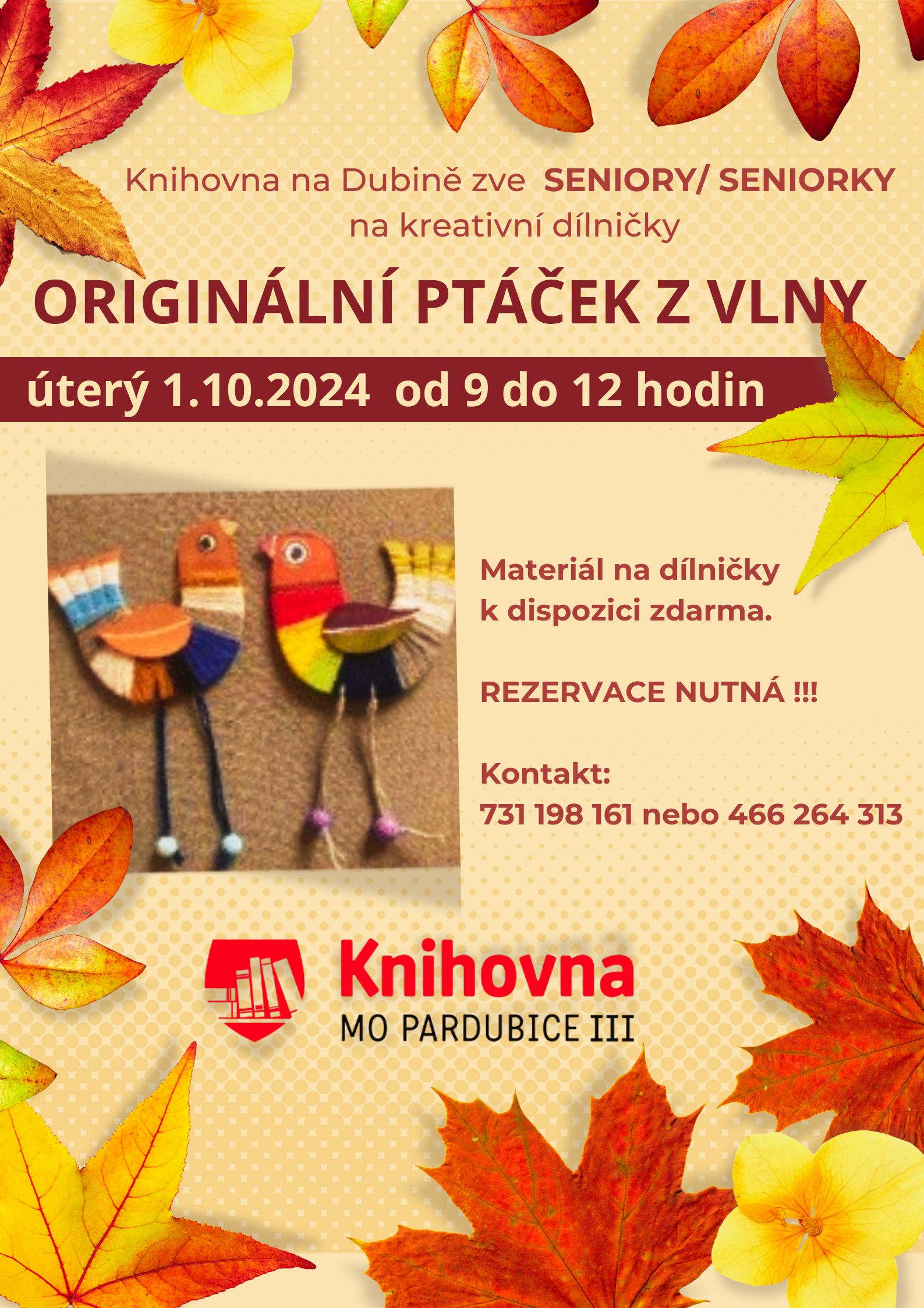 Originální ptáček z vlny